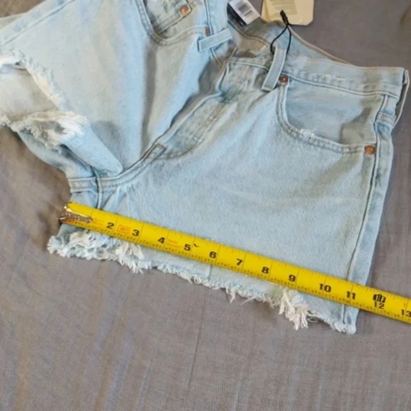 Levi's 501 Denim Shorts High Rise Button Fly Luxor - Picture 6 of 15